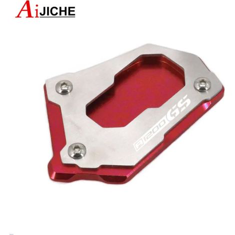 (Rouge-R1200GS) Béquille latérale CNC pour moto, extension de béquille latérale, support de pied élargi, compatible avec BMW R 1200 GS LC R1200GS R 1200GS ADV Adventure maxpower (1/4)
