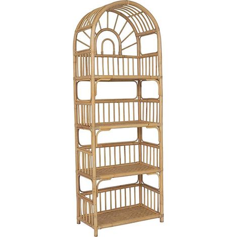 Scaffale 4 ripiani Rattan Naturale - IRISOU