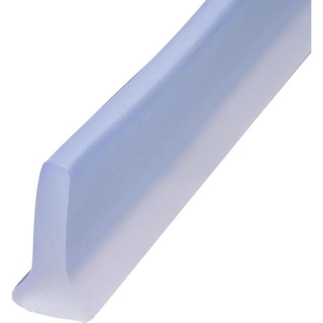 Striscia autoadesiva per soglia doccia - Altezza 3 cm - Protezione dall'acqua per cabina doccia - Per separazione zona asciutta/umida - Trasparente - 2 m