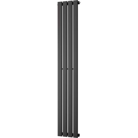 Typhoon - Black Vertical Radiator H1600mm x W272mm Single Panel (1/3)