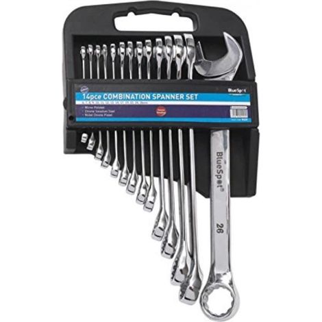 Bluespot Combination Spanner Set Metric Wrench 6-26mm 14-Piece 04125