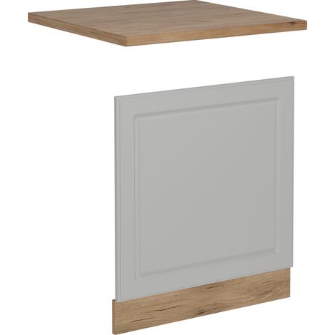 Pannello frontale per lavastoviglie R-Line, Bianco casa di campagna, 60 cm , PL Rovere, Vicco