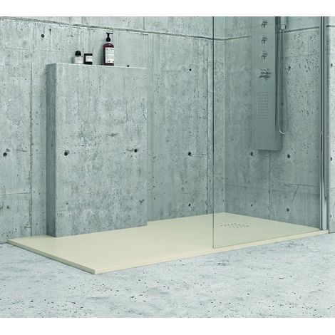 Piatto doccia 100x90 effetto pietra colore crema avorio kamalu