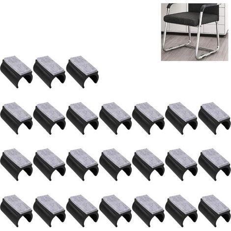 Set da 24 pezzi composto da protezioni per sedili, protezioni per gambe di sedie con feltrini, protezioni a U per manubri, gambe di sedie rettangolari antiscivolo. (1/5)