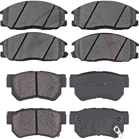 KIT PASTIGLIE FRENO ANTERIORI E POSTERIORI compatibile con HYUNDAI SONICA IV (EF) / PASTIGLIE FRENANTI AUTO OEM FDB1731 FDB600,FDB1606 / SOSTITUZIONE DIRETTA / BASSA POLVERE / SILENZIOSO