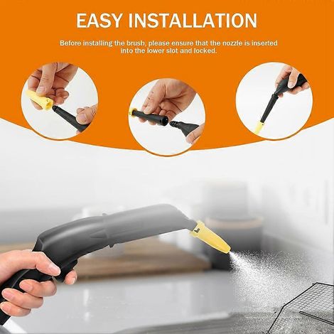 Ensemble de brosses pour nettoyeur vapeur Karcher SC1 SC2 SC3 SC4 SC5 : brosses rondes et accessoires pour embout vapeur, brosses de jointure et brosse ronde. (1/5)