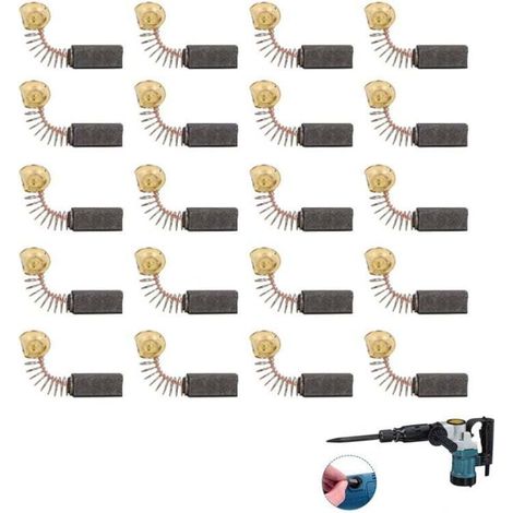 20pcs Balais de Charbon Moteur Pièces de Rechange Universelles d'outil Électrique pour Meuleuse d'angle Ponceuse Orbitale (1/4)