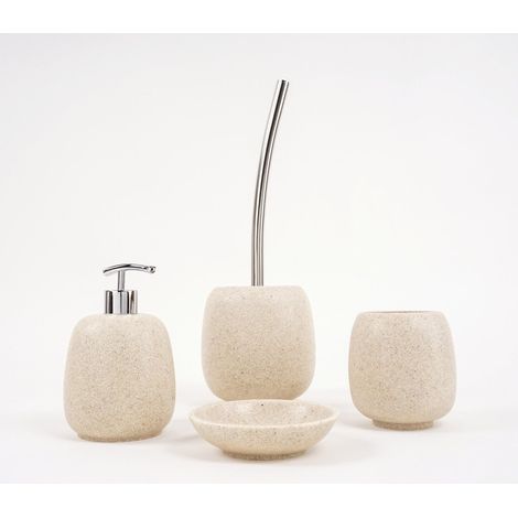Set d'accessoires de salle de bain sable