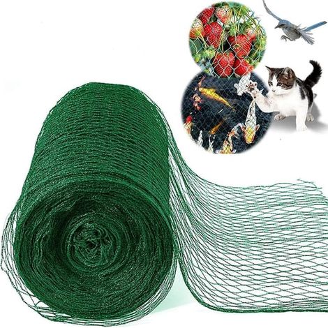 TRADE SHOP - Rete Anti Animali Maglia Polietilene 1.5x10mt Verde Scuro Protezione Piante Orto 134617 - (1/5)