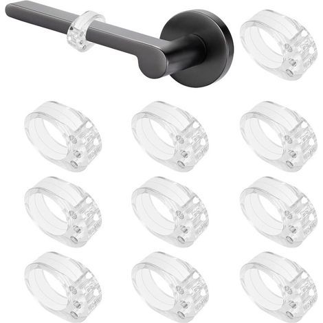 PVC Butées de porte Silicone 10 Pack Poignée de porte de pare - Flexible pour protéger l'intégrité des murs(Transparent) (1/5)