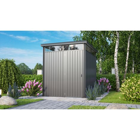 Pergart Gerätehaus "Rheinfelden 78", anthrazit matt, 4,4 m², ohne Schleppdach (1/5)