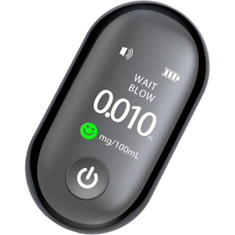 Mini éthylotest portable sans contact, à réponse rapide, avec écran TFT et voyant lumineux tricolore. (1/5)