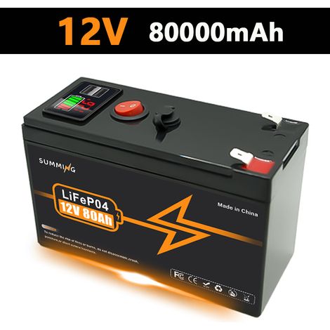 Brand new 12V/60-150AH lithium-ion battery pack, 3S7P 18650 assembled plastic-cased battery - 80AH - 12.6V