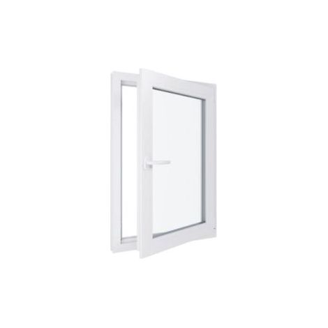 Finestra in PVC - Triplo vetro - Bianco - 700 mmx1000 mm cm