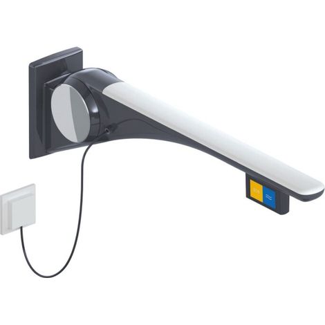 HEWI 802.50.43060 Barre d'appui relevable Basic, 750 mm, gauche (1/2)
