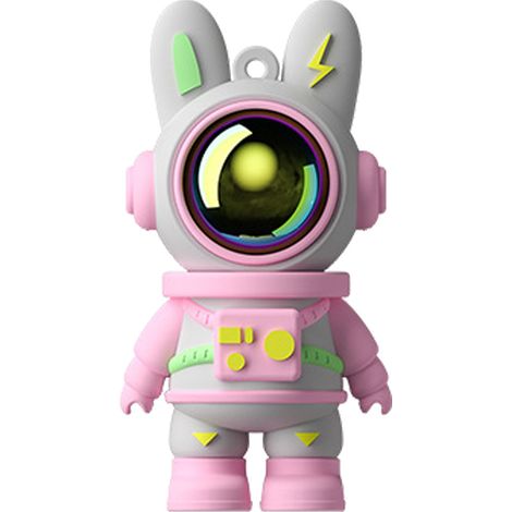 Clé USB Lapin Spatial - 128 Go - Étanche - Format Compact avec Anneau pour Porte-clés - Compatible USB-A (1/5)