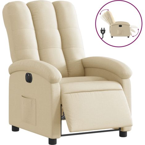 Maison Exclusive - Relaxsessel Elektrisch Creme Stoff