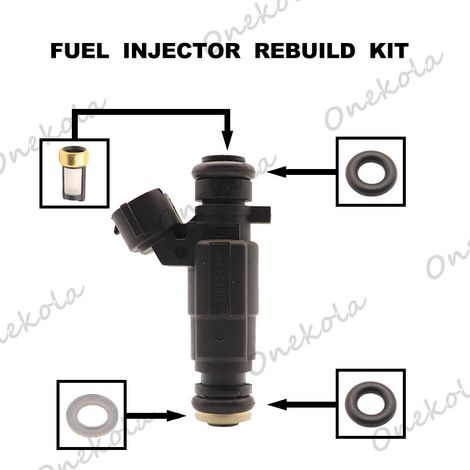 Suitable for Hyundai, Kia Cerato, Accent 35310-22600 fuel injector repair kit, sealing ring and filter. (1/2)