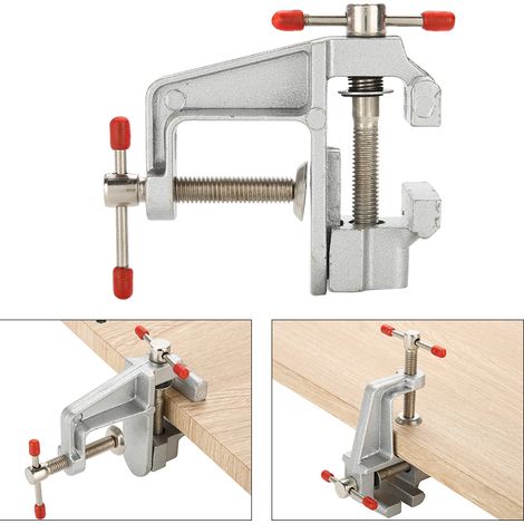 Mini-Schraubstock aus Aluminiumlegierung, Hobbytisch-Bastel-Schmuckklemme, Reparaturwerkzeug mit verstellbarer Backe (1/5)