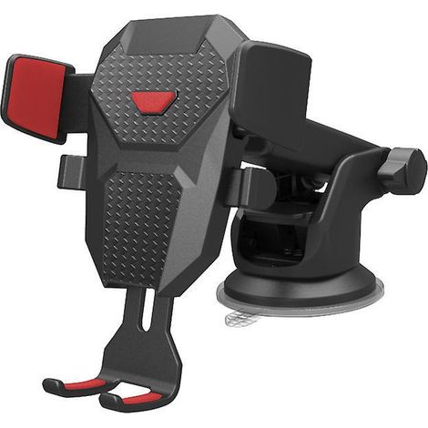 1 Pice (couleur Rouge) Support Telephone Voiture Grille Aeration, Porte Telephone Voiture Avec Crochet En Mtal, Rotation 360 Fixe Voiture Telepho (1/5)