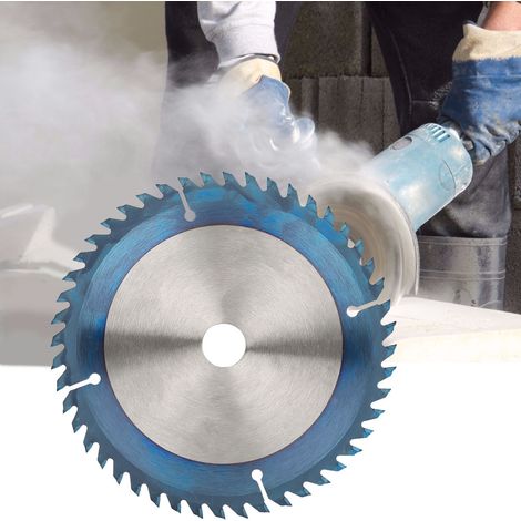 Disque de scie circulaire à revêtement bleu pour la coupe du bois, compatible avec les meuleuses d'angle (1601,82048T) (1/3)