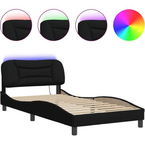 Maison Exclusive - Giroletto con LED senza Materasso Hvar Nero 100x200 cm in Tessuto