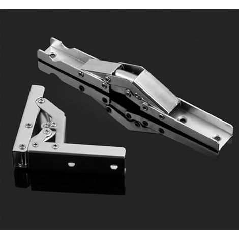 2 paquets de support d'angle de 90 degr¨s support de support d'affichage pliable support de porte pliante/charni¨¨re d'¨tag¨¨re support cach¨ cadre de table accessoires de meubles (2PCS) (1/5)