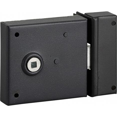 Thirard – Serrure horizontale en applique à fouillot pour porte intérieure – Pêne demi-tour en alliage – Réversible droite/gauche – Carré 6mm – Coffre acier cambré