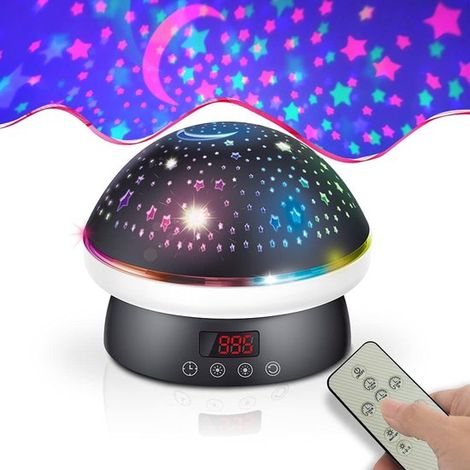 Proyector de estrellas con control remoto e iluminación,proyector de cielo,regalos de cumpleaños para niñas de 10 años,juguetes para niñas,negro (1/5)