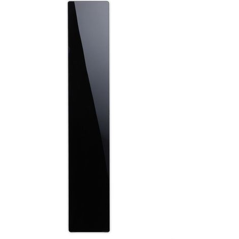 Lavagna magnetica promemoria moderna 80 x 15 cm design elegante per ufficio cucina in vetro nero 130005378