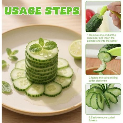 Coupe-légumes spiralé en 2 parties, spiraliseur en acier inoxydable, pour fruits, concombres, carottes, accessoires de cuisine (1/5)