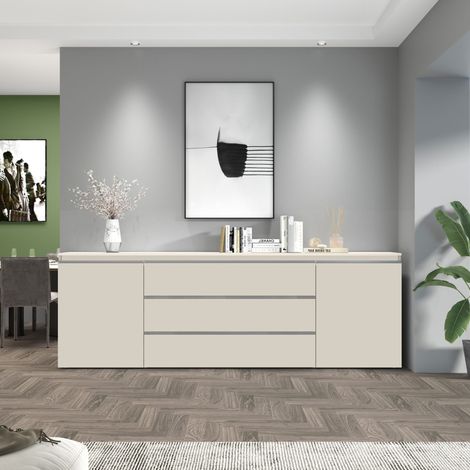 WHOUS Credenza Magic con 2 ante e 2 cassetti cashmere 240x40x80 cm (1/5)