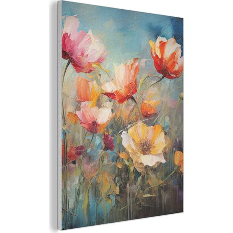 QUADRO ACUSTICO Fiori - Acquerello - Arte - Botanica - Natura 70x100 cm (1/5)