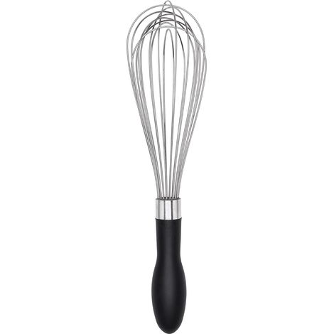Fouet À Ballons - Tête En Acier Inoxydable - Manche Ergonomique En ABS - Pour Oeufs Meringue Pâtes Sauces - 28 Cm - 1 Pièce (1/4)