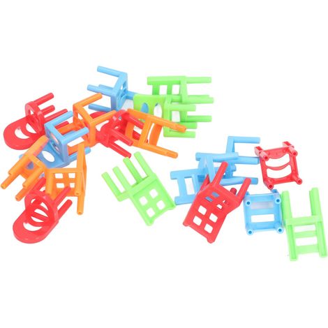 Jeu de chaises empilables pour enfants (18 pièces) - Jeu de société amusant et interactif pour toute la famille, idéal pour les fêtes. (1/5)