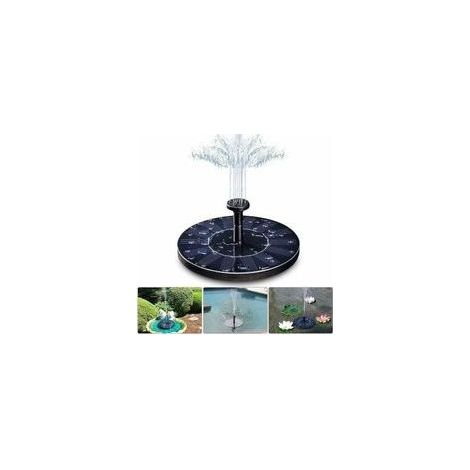 Fontaine solaire pour jardin et bain d'oiseaux – Pompe flottante 1,4 W, 4 buses réglables, hauteur max. 70 cm (1/3)
