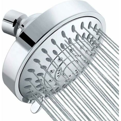 1 Pommeau de douche rond 4 pouces haute pression 5 réglages anti calcaire économie d'eau salle de bain (1/4)
