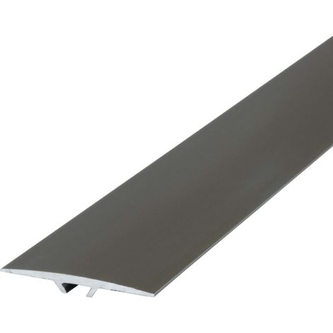 Profilé de transition plat autocollant 90cm – Aluminium anodisé – Résistant et inoxydable – Pour PVC, stratifié, carrelage, parquet