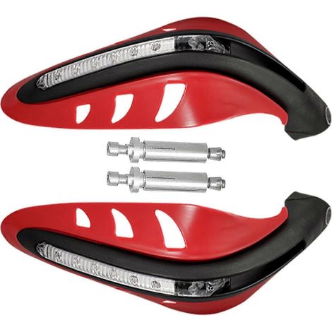 1 paire de protège-mains avec lumière LED - Installation facile - Résistant aux rayures, anticorrosion, anticollision - Remplacement direct pour moto (1/4)