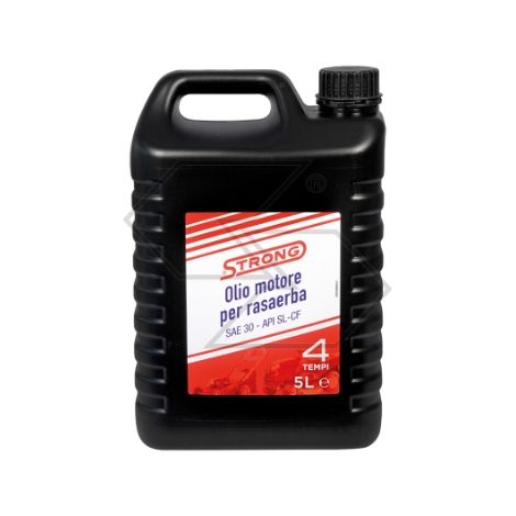 Huile moteur SAE-30 STRONG 5 litres moteurs 4 temps tondeuses à gazon excellente lubrification
