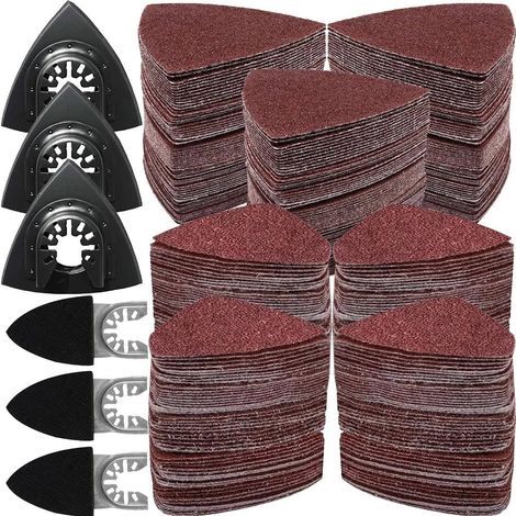 Kit de ponçage Swing Tool rouge 156 pièces, accessoires de ponçage, plateau de ponçage triangulaire, plateau de ponçage pour les doigts (1/5)