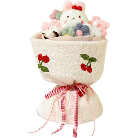 Bouquet de tulipes en peluche de dessin animé, un cadeau pour les enseignants (hommes ou femmes), un cadeau pour la fête des enseignants, un cadeau d'anniversaire, un lapin cerise blanc. (1/5)