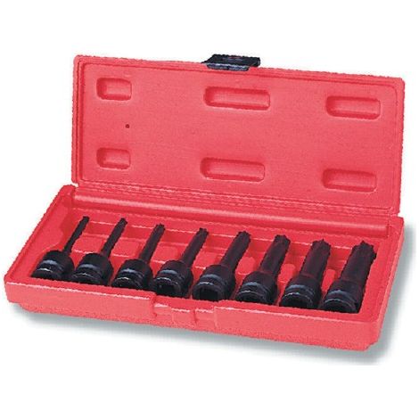 Jonnesway klucze trzpieniowe torx udarowe 8 elem. z nasadką 1/2" s06a408s