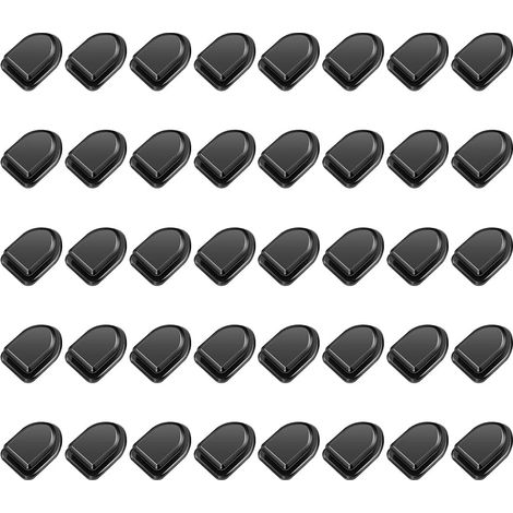 40 Pieces Mini Adhesive Car Hooks, Invisible Multifunctional Car Dashboard Hooks, Black, for Keys, USB Cables, Earphone Cables, Towels (1/5)