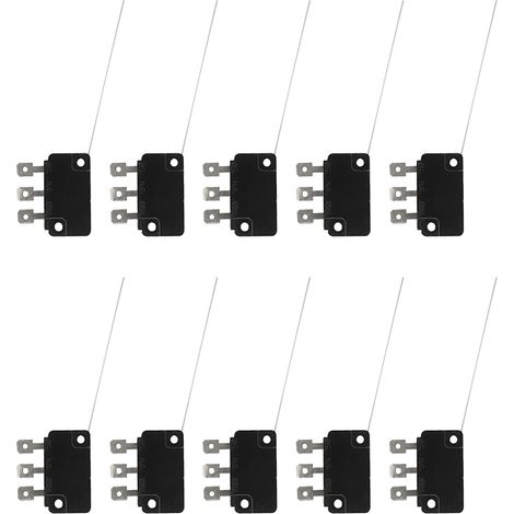 10 interrupteurs micro normalement ouverts à broches longues pour boutons de console de jeux, composants électroniques de précision, lot de 10 pièces (1/5)