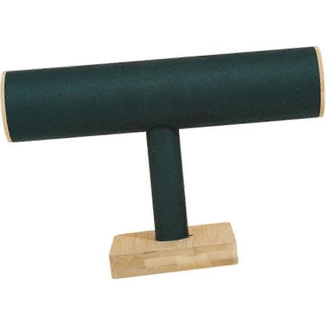 Présentoir à bracelets, porte-bracelets, barre en T en bois, tour de rangement pour bijoux, accessoire de photographie robuste, fabrication soignée, porte-montres décoratif-Dark Green