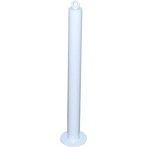 Potelet fixe à boulonner 900F-76-W BLANC avec oeillet (1/5)