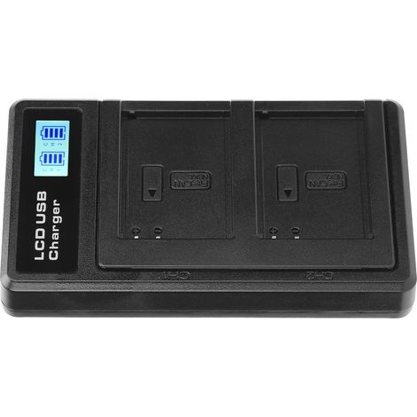 Chargeur de batterie portable pour appareil photo NB-10L, double chargeur avec écran LCD (1/5)