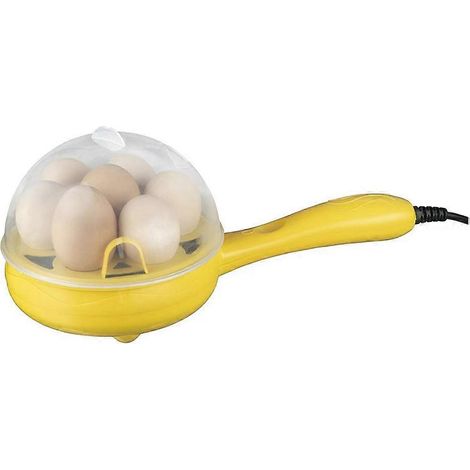 Cuiseur vapeur en acier inoxydable avec cuisson par le haut et par le bas, mini-poêle à œufs pour œufs au plat et petit-déjeuner maison (prise européenne). (1/5)