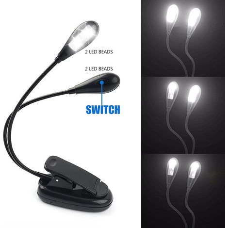 Lampe à pince LED USB rechargeable pour pupitre (piano/guitare) (1/5)